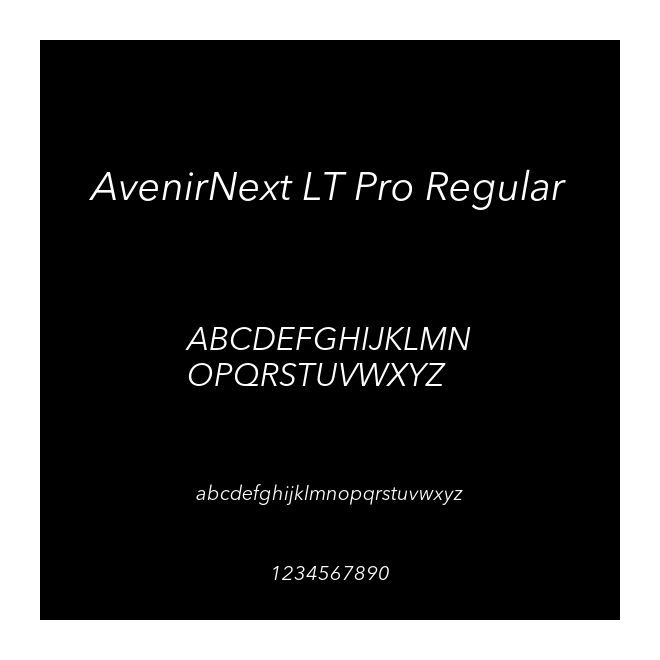 AvenirNext LT Pro Regular