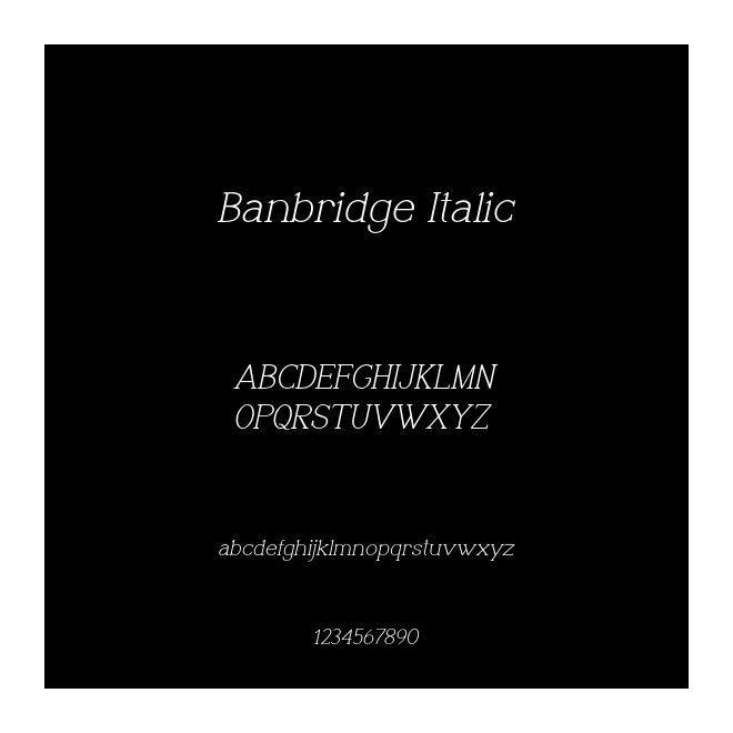 Banbridge Italic