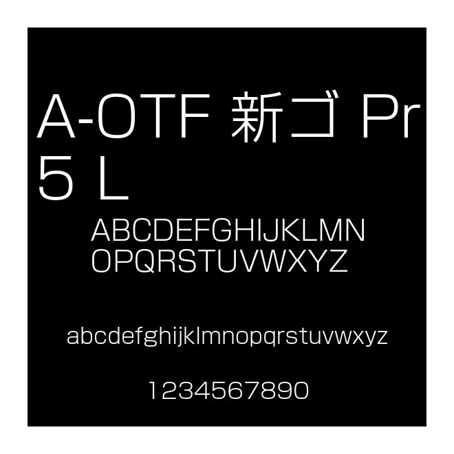 A-OTF 新ゴ Pr5 L