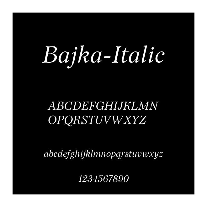 Bajka-Italic
