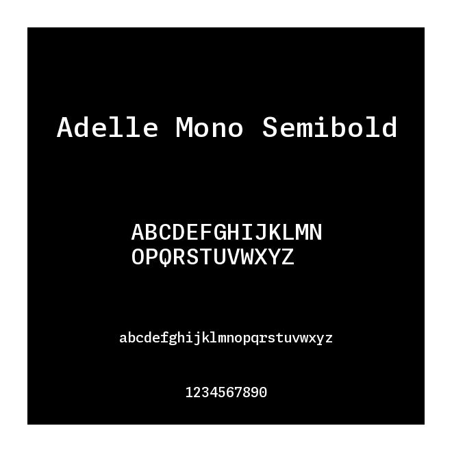 Adelle Mono Semibold