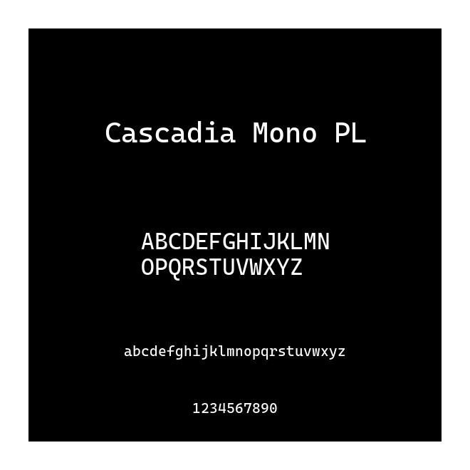 Cascadia Mono PL