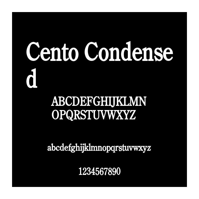Cento Condensed