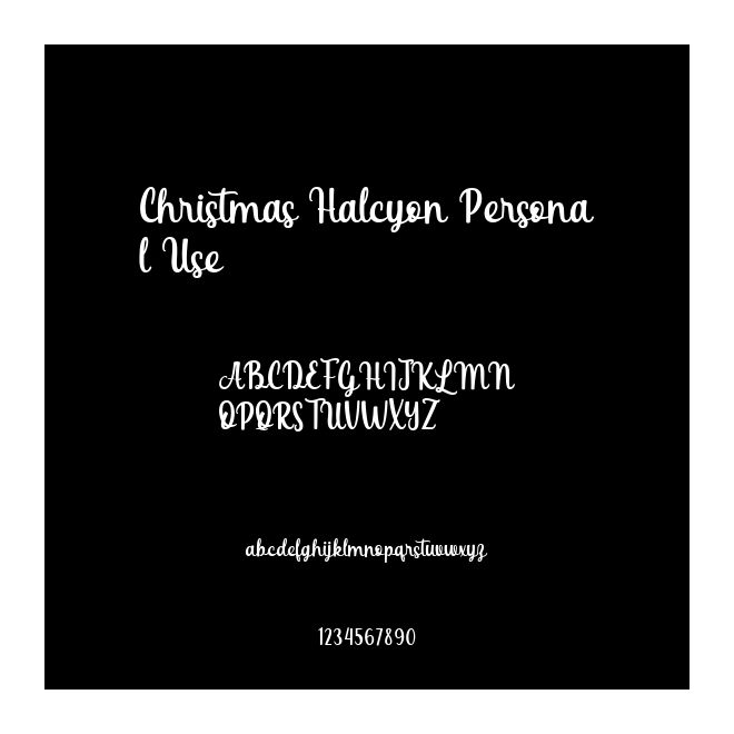 Christmas Halcyon Personal Use