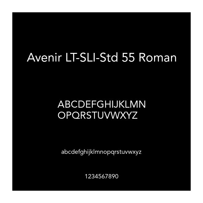 Avenir LT-SLI-Std 55 Roman