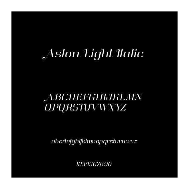 Aston Light Italic