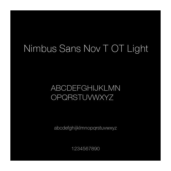 Nimbus Sans Nov T OT Light