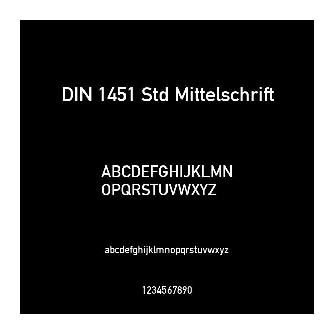 DIN 1451 Std Mittelschrift