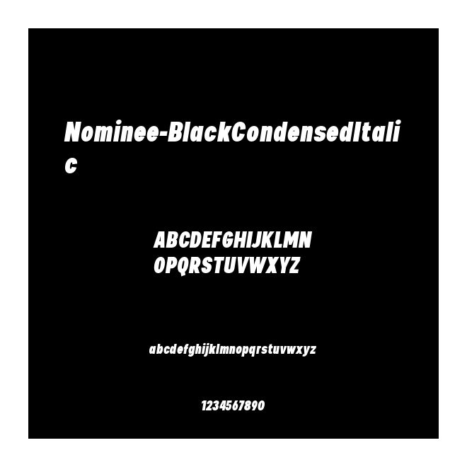 Nominee-BlackCondensedItalic