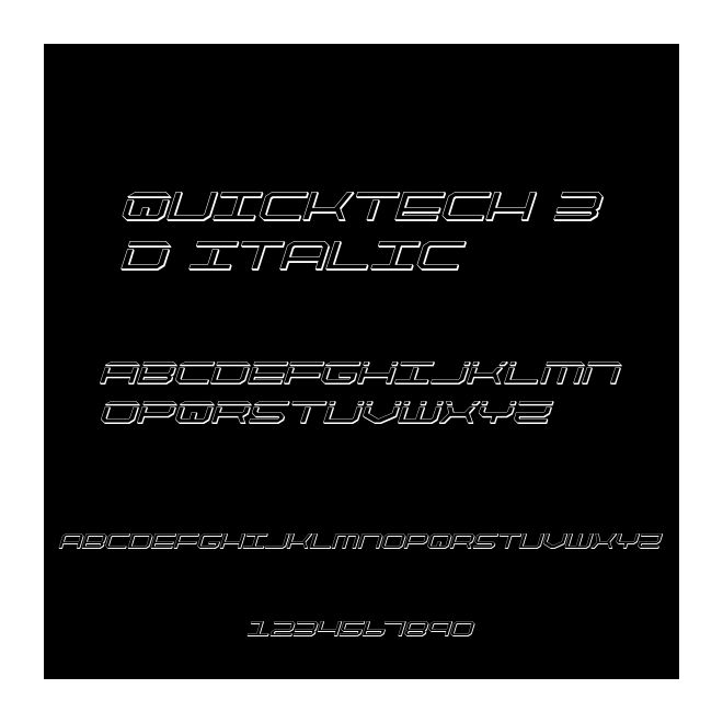 QuickTech 3D Italic