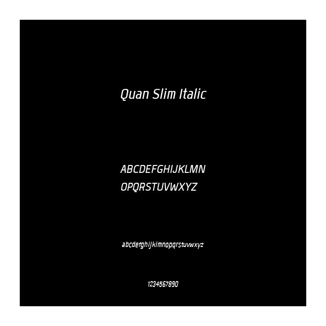 Quan Slim Italic