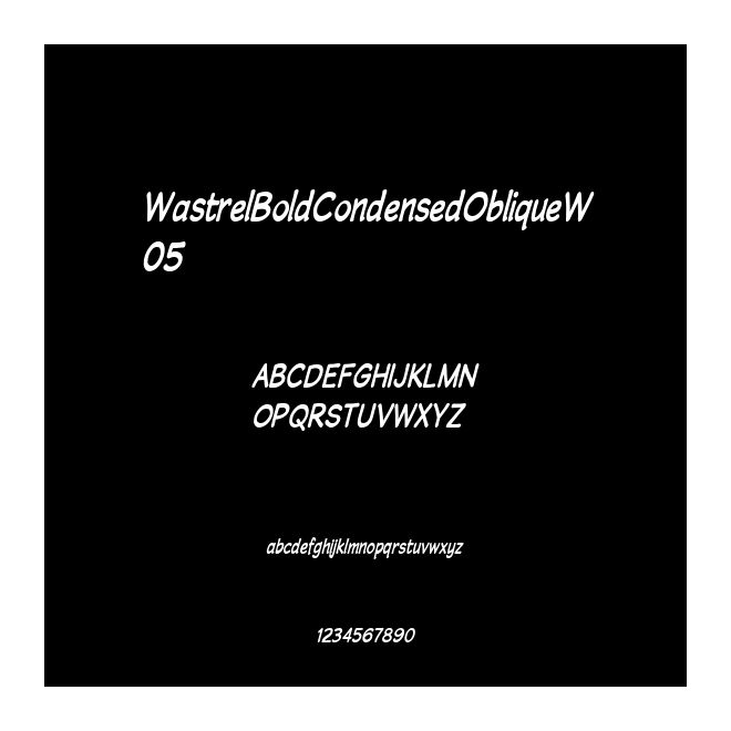 WastrelBoldCondensedObliqueW05