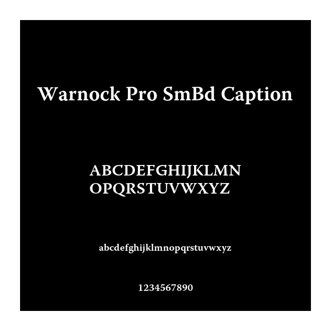 Warnock Pro SmBd Caption