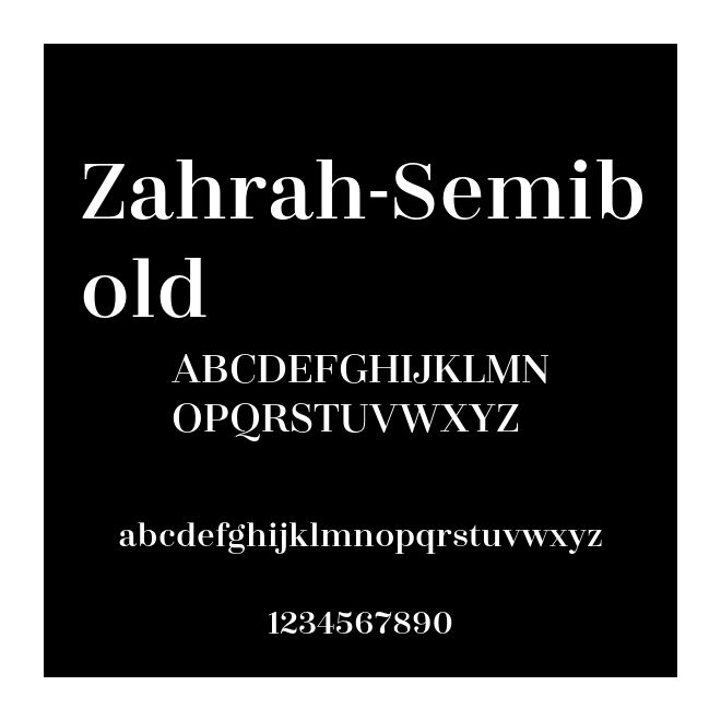 Zahrah-Semibold