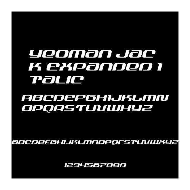 Yeoman Jack Expanded Italic