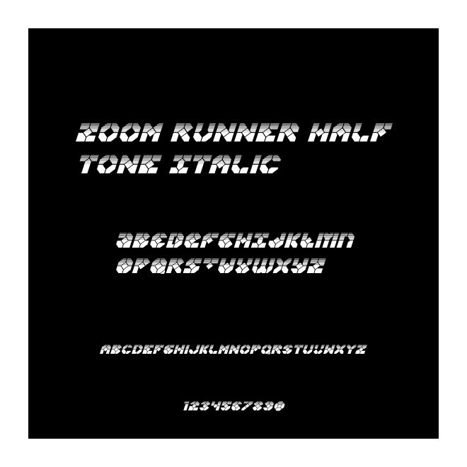 Zoom Runner Halftone Italic