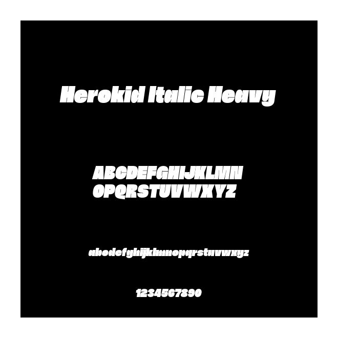 Herokid Italic Heavy