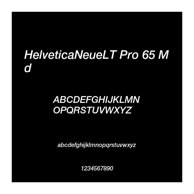 HelveticaNeueLT Pro 65 Md