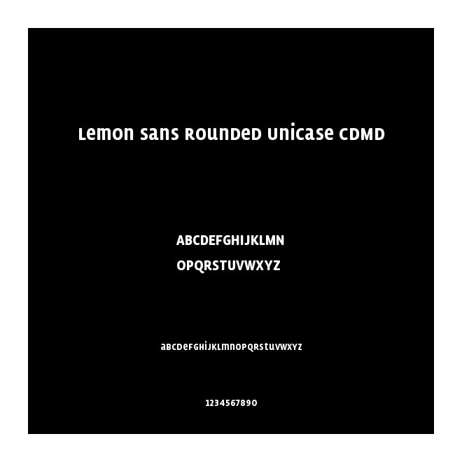 Lemon Sans Rounded Unicase CdMd