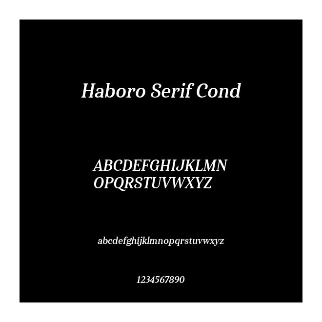 Haboro Serif Cond