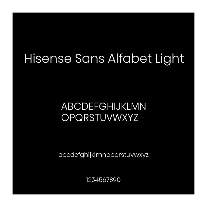 Hisense Sans Alfabet Light