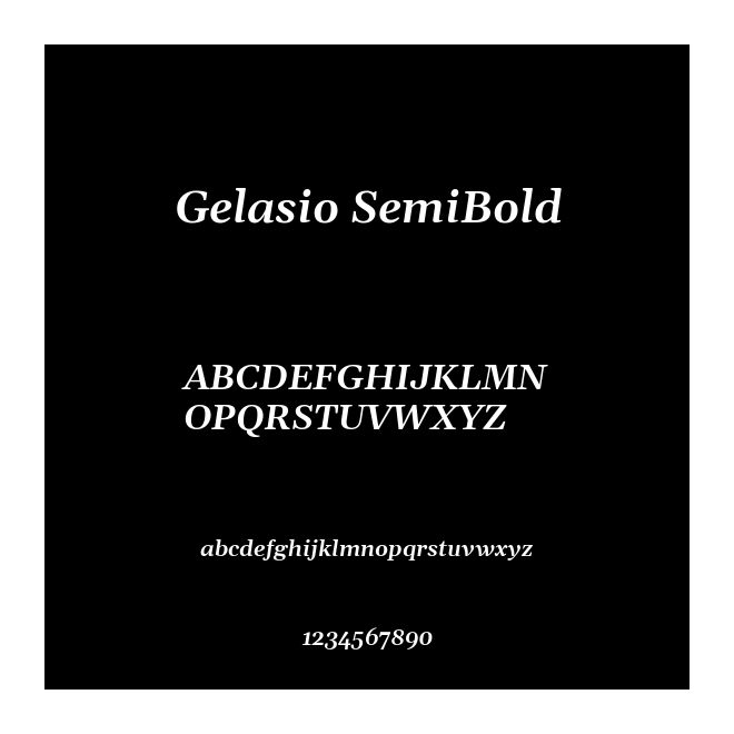 Gelasio SemiBold