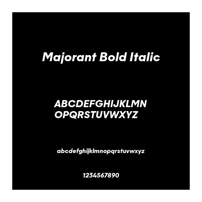 Majorant Bold Italic