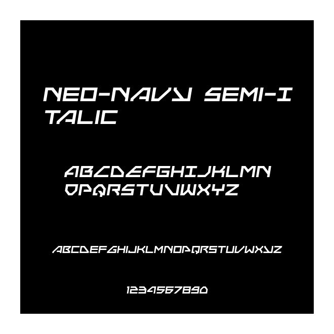Neo-Navy Semi-Italic