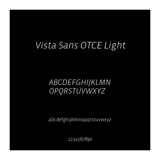 Vista Sans OTCE Light