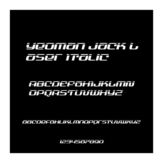 Yeoman Jack Laser Italic