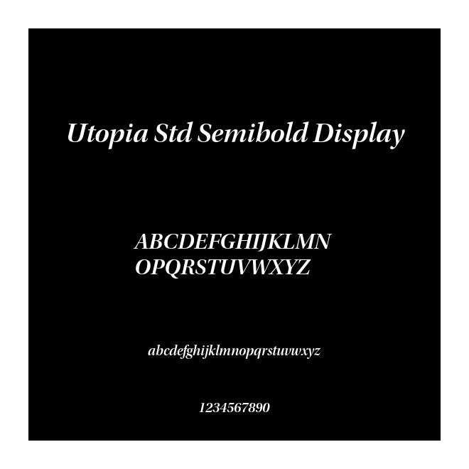 Utopia Std Semibold Display