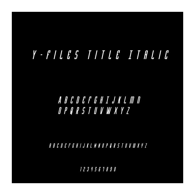 Y-Files Title Italic