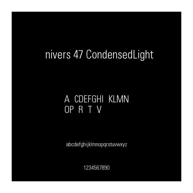 Univers 47 CondensedLight