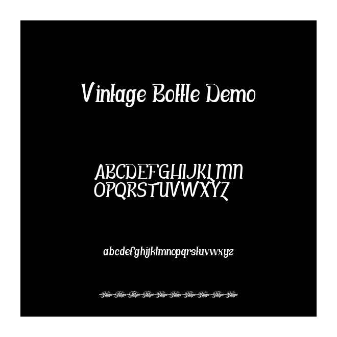 Vintage Bottle Demo