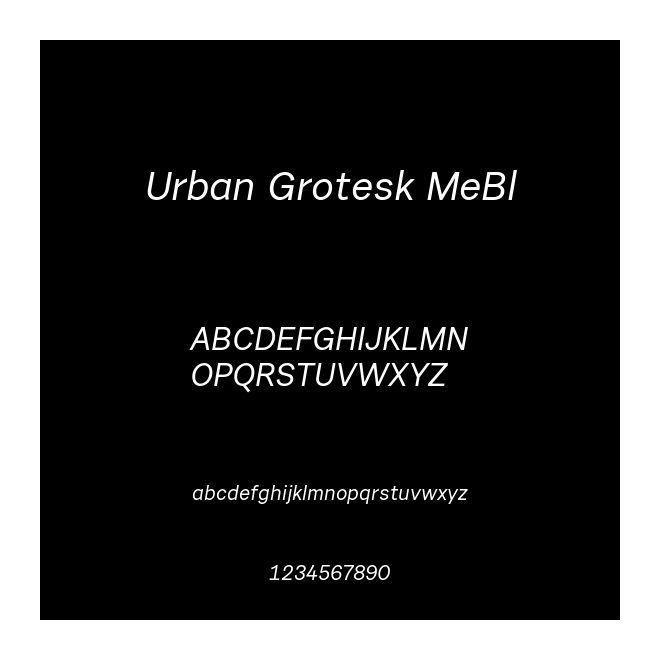 Urban Grotesk MeBl