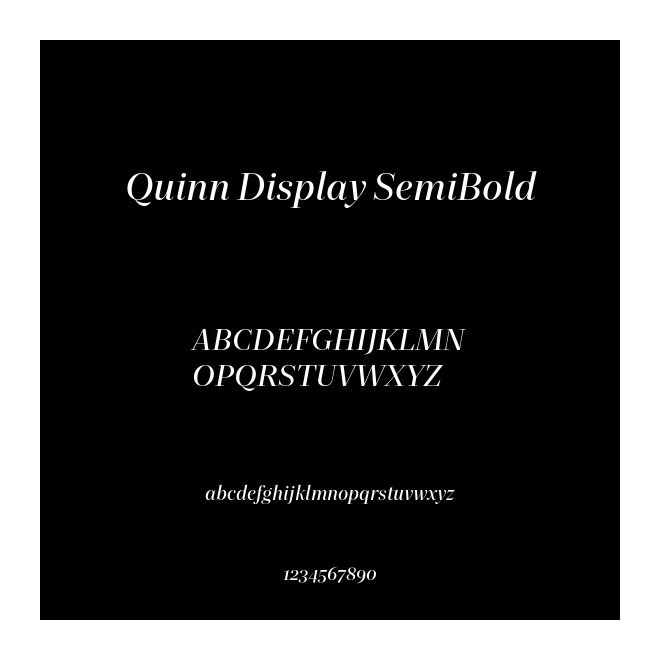 Quinn Display SemiBold