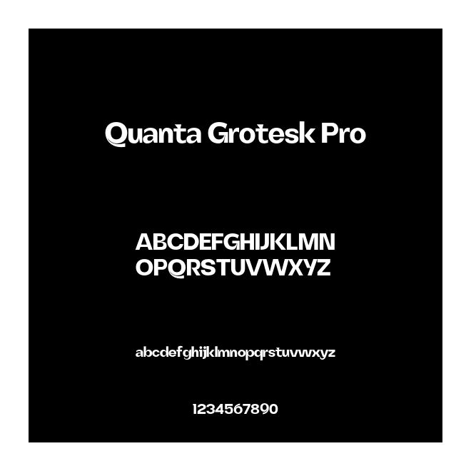 Quanta Grotesk Pro