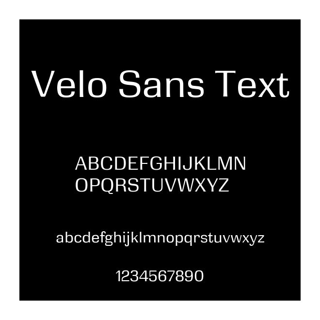 Velo Sans Text