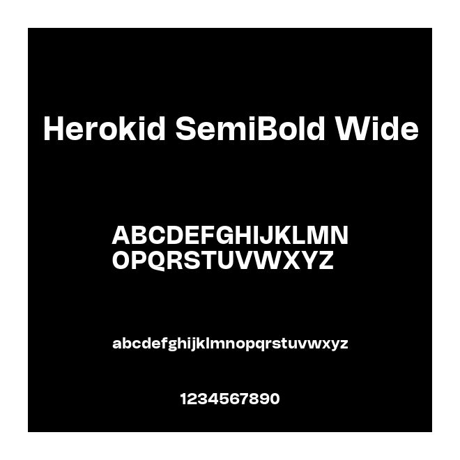 Herokid SemiBold Wide