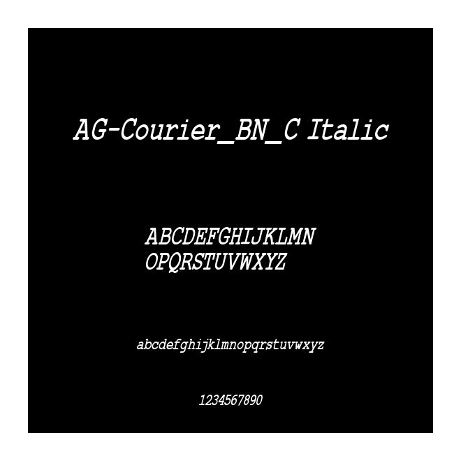 AG-Courier_BN_C Italic