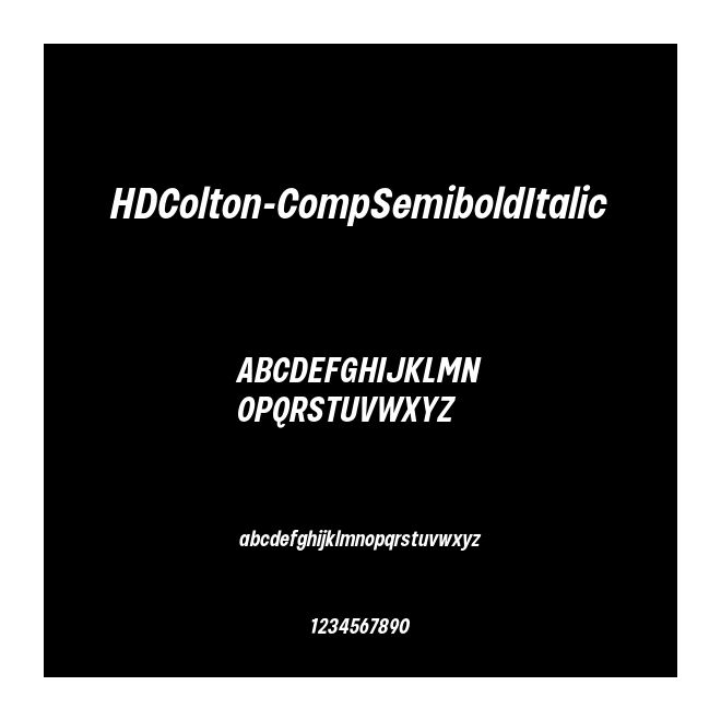 HDColton-CompSemiboldItalic