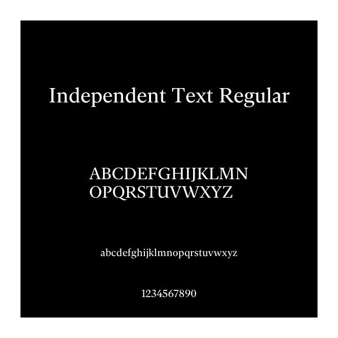 Independent Text Regular