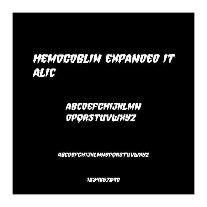 Hemogoblin Expanded Italic