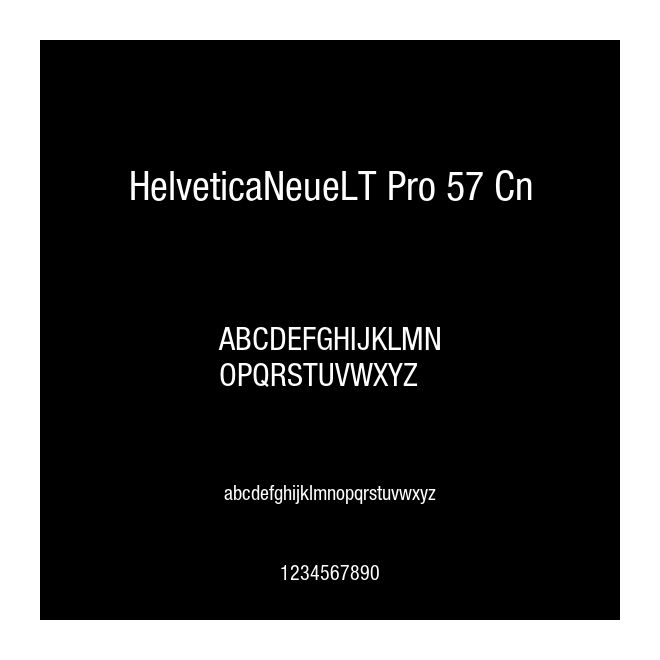 HelveticaNeueLT Pro 57 Cn