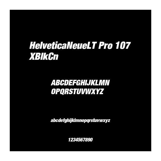 HelveticaNeueLT Pro 107 XBlkCn