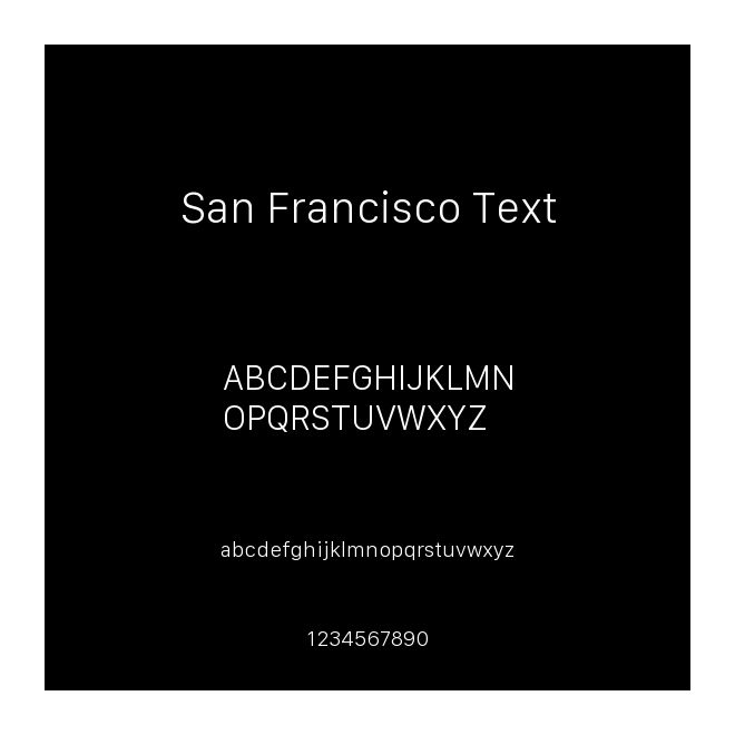 San Francisco Text