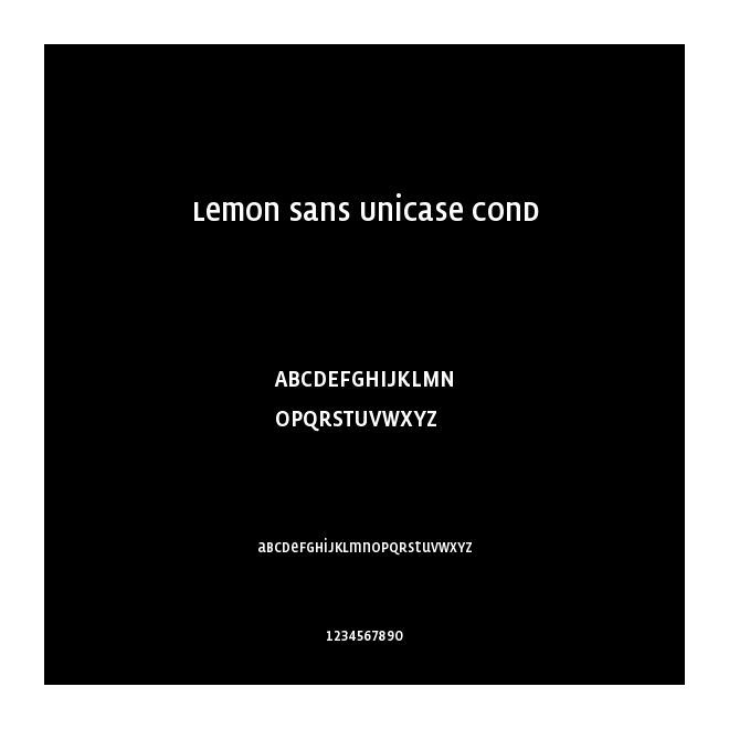 Lemon Sans Unicase Cond