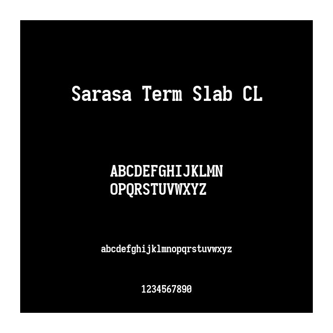 Sarasa Term Slab CL