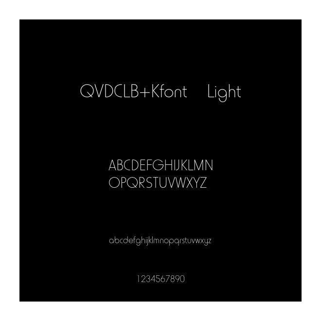 QVDCLB+Kfont-Light