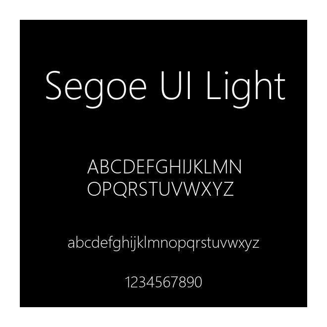 Segoe UI Light